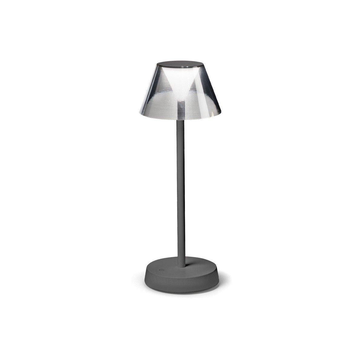 LOLITA Dimmable Integrated LED Table Lamp Grey InBuilt Switch 3000K IP54